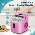 thumbnail image 5 of EUHOMY Countertop Ice Maker 26 lbs/Day Portable Self-Cleaning, 9 Bullet Ice in 6 Min, Pink, 5 of 9
