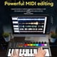 thumbnail image 1 of Mini Portable MIDI Control Keyboard, USB, Sequencer Keyboard, Backlit D Pads, 8 Knobs, OLED, 25-K, 1 of 5