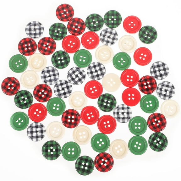 Raindrops Small Button White and Black Plaid Pattern Handmade Craft Supplies for Christmas Sewing, Projects, and Crafts