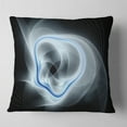 thumbnail image 2 of Designart Light Blue Abstract Fractal Flower - Floral Throw Pillow - 16x16, 2 of 5