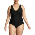 thumbnail image 3 of Lands' End Women's Plus Size Slender Suit Grecian Low Leg One Piece Swimsuit, 3 of 3