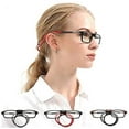 thumbnail image 4 of Gafas de lectura portátiles plegables Tr90 con cuello magnético colgante para hombres y mujeres (rojo-100°), 4 of 5