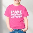 thumbnail image 2 of Girls Anti-Bullying T-Shirt | Positive Message Short Sleeve Graphic Tee for Kids | Cute Casual Summer Top | Soft & Comfortable Daily Wear for School, Play(Pink,7-8 Years), 2 of 5
