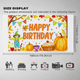 thumbnail image 4 of Fall Themed Happy Birthday Banner with Pumpkin Leaf Elements Party Backdrop Decorations for Birthday Parties Photography Props and Home Decor, 4 of 8