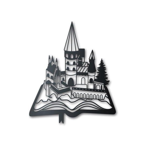 Metal Storybook Castle Wall Art | Indoor Outdoor | Up to 36" | Over 20 Color Options