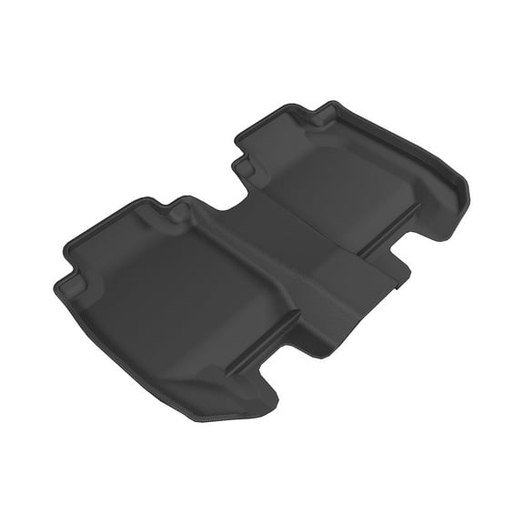 3D MAXpider Second Row Custom Fit All-Weather Floor Mat for Select Honda HR-V Models - Kagu Rubber (Black)