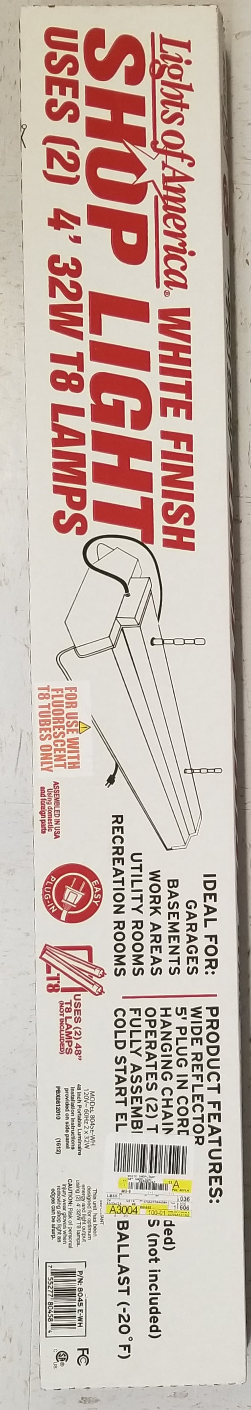 Hyper Tough Fluorescent 4 Ft. Shop Light