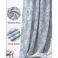 thumbnail image 3 of Boho Blue Floral Blackout Curtains for Bedroom Living Room Darkening Curtains 54 Inch Long Country Ethnic Abstract Flower Pattern Short Curtain for Small Window Treatment Grommet Drapes 52"x54"x2, 3 of 9