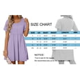 thumbnail image 6 of MOSHU Summer Dresses for Women Crewneck Short Sleeve Midi Dress Casual Button A-Line Sundress with Pockets, 6 of 10