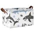 thumbnail image 2 of Ryvnso Cartoon Shark Fish Storage Bins Large Basket Foldable Cube Toys Organizer with Handles 2 PCs, 2 of 8