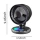 thumbnail image 3 of RKSTN portable fan Small Desktop Fan, 3-speed Strong Airflow, Quiet Small Desktop Fan, Can Be Timed, Changeable-color Light, For Home Office And Bedroom Interior, 3 of 8