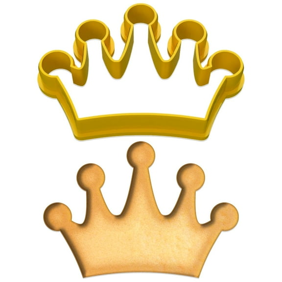 Crown Cookie Cutter (4x2.8") - Perfect for Royal-Themed Desserts, Fondant, and Crafts
