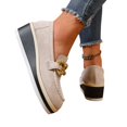 thumbnail image 4 of Willtoo Orthopedics Womens Wedge Platform Loafers Slip On Faux Suede Casual Shoes Round Toe Comfort Moccasins Fashion Walking Shoes, 4 of 5