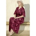 thumbnail image 2 of HAPPY BAY Women's Summer Loungewear Loose Slit Dress Caftan Maxi House Sleep Shirt for Women 2X-3X Taffy, Floral, 2 of 5