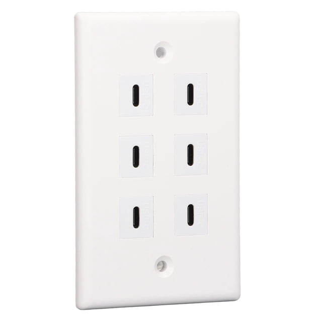 Enchufe de salida USB Bling Bling Receptáculo USB de 6 puertos Material ABS