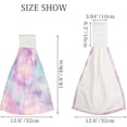 thumbnail image 3 of 1 Pcs Hanging Towels, Dish Towels Colorful Nebula Absorbent Hand Towels with Hanging Loop Washcloth for Bathroom Kitchen, 3 of 7