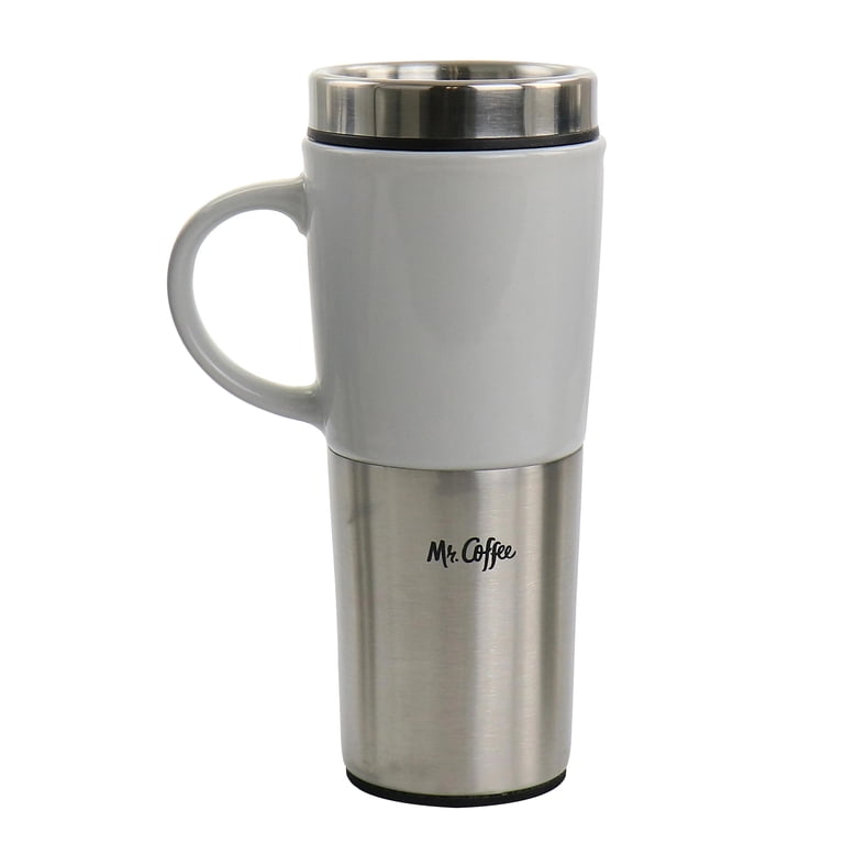 Free Shipping! Mr. Coffee 16oz Stoneware Travel Mug Set of 3