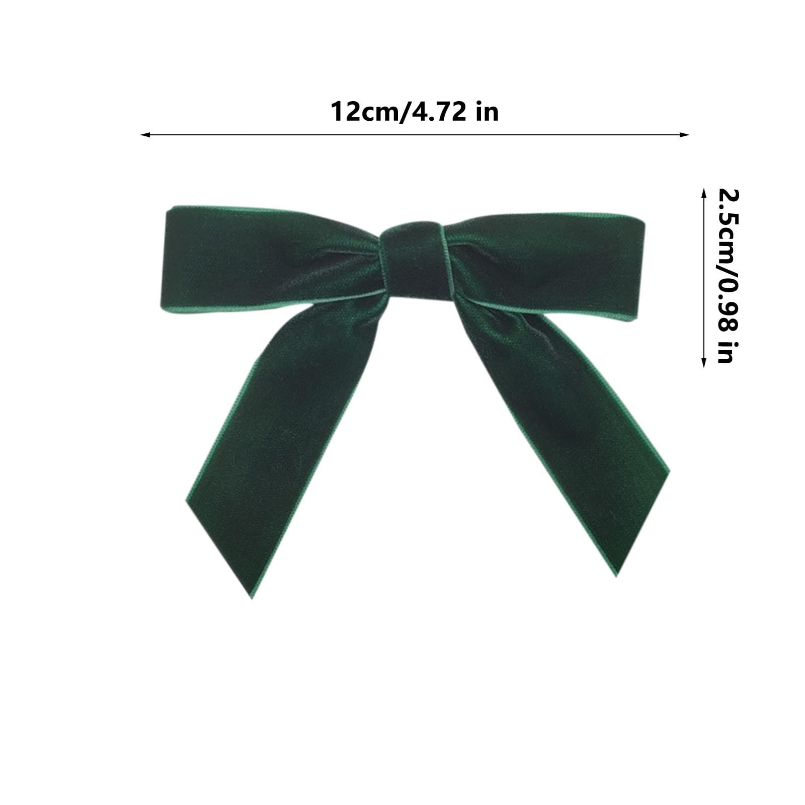 Velvet 4.7" Christmas Bows for Tree, Premade Bows for Wreaths Twist Tie Bows for Gift Wrapping, Winter Decor, Thanksgiving, Halloween, Xmas, Wedding Decor - 12 PCs