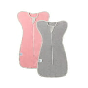 Swaddle Sack with Arms Up Half-Length Sleeves and Mitten Cuffs