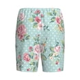 thumbnail image 5 of Naloa Vintage Floral Men's Short Pajama Pants, Lounge Comfort Shorts with Elasticized Waistband and Side Pockets - Medium, 5 of 9