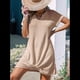 thumbnail image 2 of Vestido Informal con Cuello en V y Protección Solar, Color Caqui, Talla XL, 2 of 6