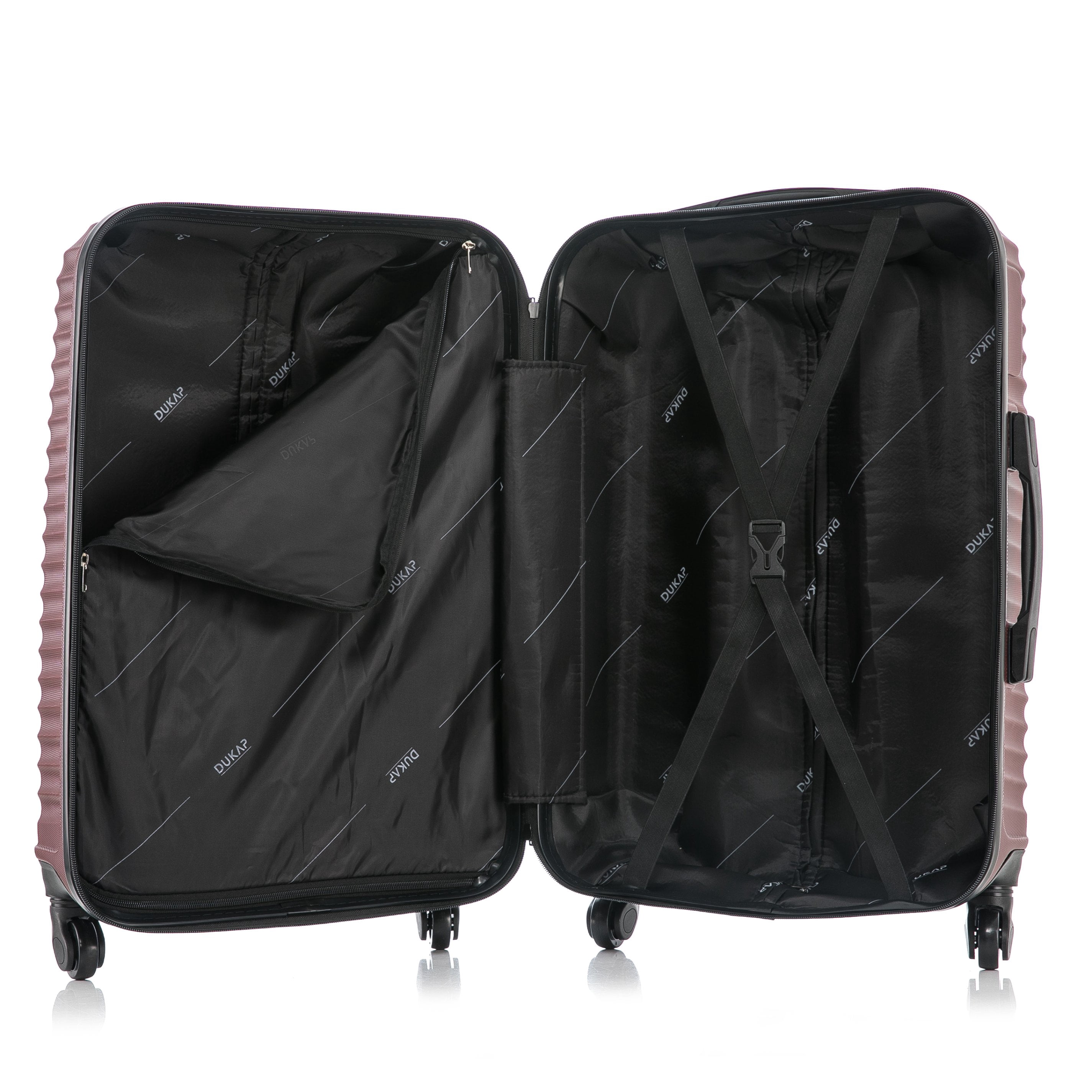 DUKAP Adly 24" Hardside Lightweight Luggage with Spinner Wheels, Handle and Trolley, Wine