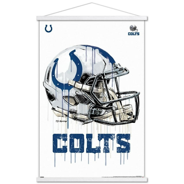 NFL Indianapolis Colts - Drip Helmet 20 Wall Poster, 22.375" x 34"