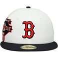 thumbnail image 2 of Men's New Era White/Navy Boston Red Sox Major Sidepatch 59FIFTY Fitted Hat, 2 of 6