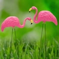 thumbnail image 2 of 4E's Novelty 23" Pink Flamingo Yard Statue Weatherproof Plastic Garden Stakes (2 Pack), 2 of 9