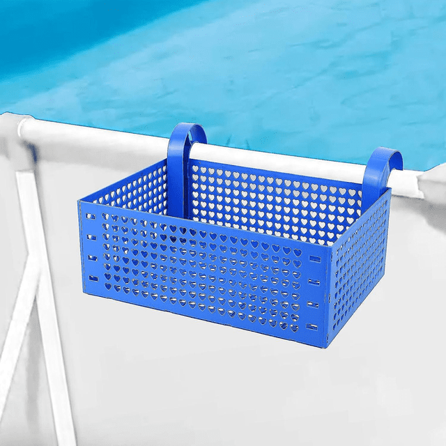 Pool Storage Basket Storage Basket By The Pool, Pp Material Pool Accessories Storage Basket For Above Ground Frame