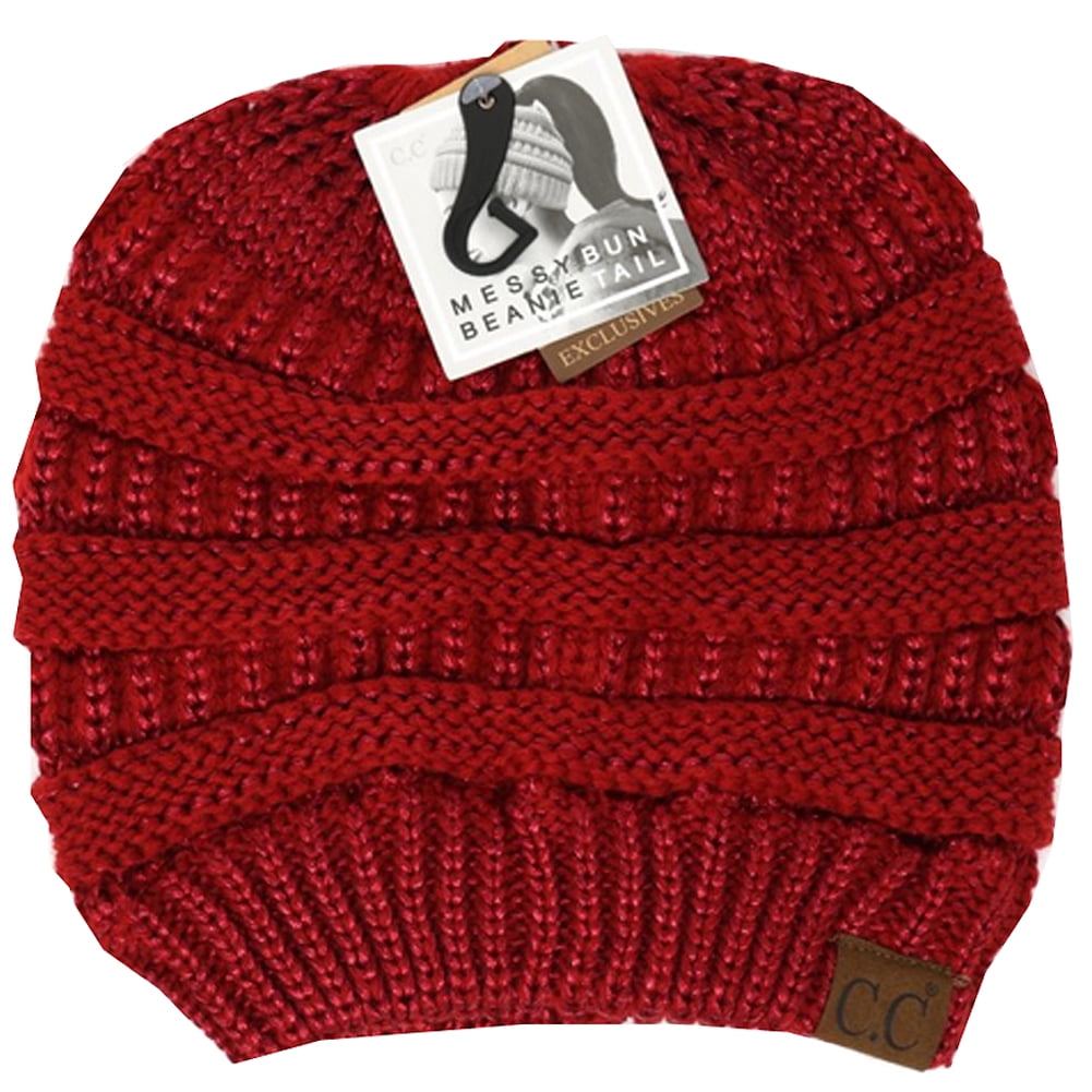 Womens Red Eye-Popping Ponytail Hole 