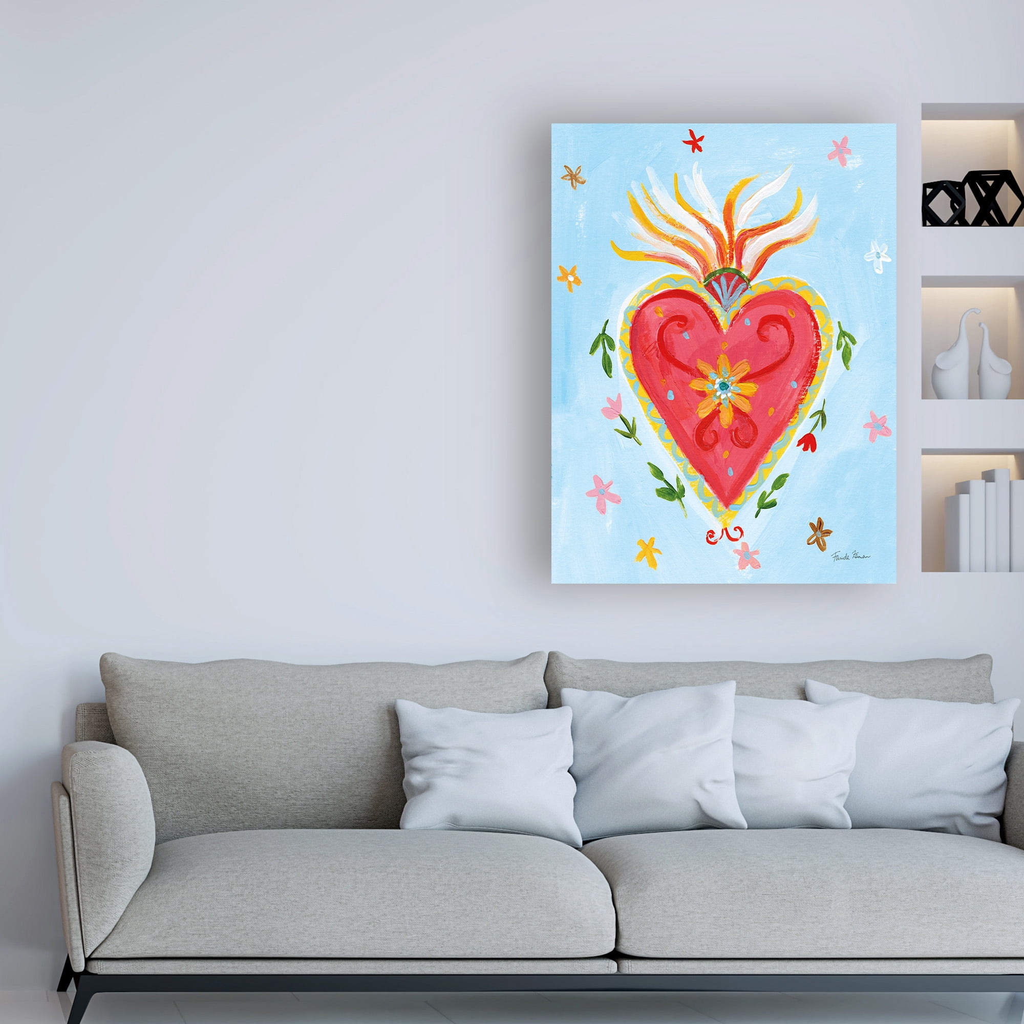 Trademark Fine Art 'Frida's Heart I' Canvas Art by Farida Zaman