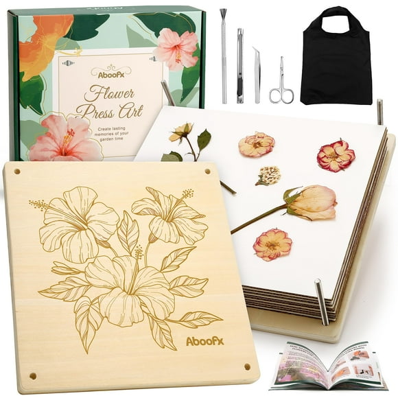 Kit de prensado de flores Aboofx extra grande de 10 capas con bolsa de almacenamiento