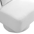 thumbnail image 6 of Swivel Accent Chair, Modern Boucle Fabric Upholstered Accent Sofa Chair with Metal Base and Pillow Comfy Single Sofa Chair with 360 Degree Swiveling Club Chair for Bedroom Living Room, Ivory, 6 of 7
