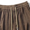 thumbnail image 6 of Ceisia Men Herringbone Wide Leg Shorts Elastic Drawstring Waist Soft Thick Loose Baggy Fit Daily Casual Home Lounge Short Pants Gifts for Father, 6 of 9
