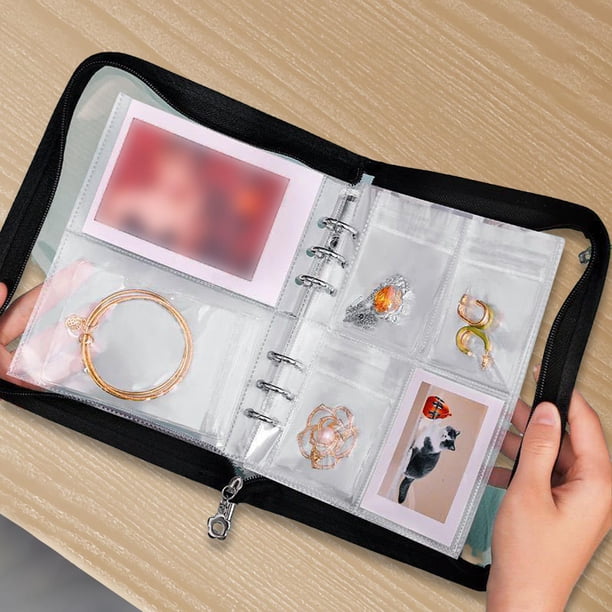 Organizador De Joyería Tipo Libro – 84 Cuadrículas, Transparente, Anti-oxidación, Portátil