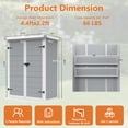 thumbnail image 6 of Sesslife 5'x3' Resin Outdoor Storage Shed with Lockable Door, Gray, 6 of 10