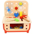 thumbnail image 3 of TOOKYLAND Pretend Play Wooden Workbench - 31pcs Builder's Tool Bench Play Set for Kids, Ages 3+, 3 of 9