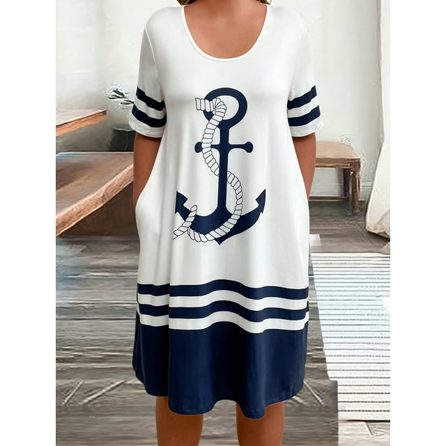 RWJDXD Robe Imprimée Numérique 3d Col Rond Série Géométrique Manches Courtes Ample Transfrontalière Aliexpress WholesaleWQ6