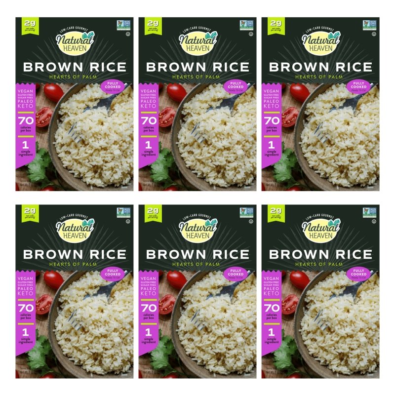 Brown Rice Hearts of Palm Rice 6 count, 54oz (255g) each Keto