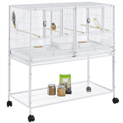 Renwick Rolling Bird Stackable Divided Breeder Cage for Small Birds, White