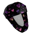 thumbnail image 5 of Fgvctg Valentine’s Day Glowing Heart Bouffant Scrub Cap One Size Tie Back Fit Womens Long Hair Comfortable Head Cover for Work and Daily Use Black, 5 of 5