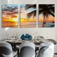 thumbnail image 6 of Shadudu Abstract beach canvas wall art Landscape Art - 1 Piece Canvas Wall Art, Beach Canvas Wall Art, Palm Tree On Beach,Sunset On Ocean,ocean beach picture,nature landscape 16x24x3pcs, 6 of 8