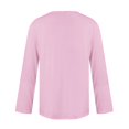 thumbnail image 5 of Pink Womens Tops Asymmetrical Neck Tops for Women Long Sleeve Button Collared V Neck Blouses 2025 Fashion Work Casual Dressy Shirts Going Out Tops for Women, 5 of 5