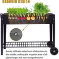 thumbnail image 5 of Large Planter Raised Beds with Legs Outdoor Metal Planter Box on Wheels Elevated Garden Bed for Vegetables Flower Herb Patio 40x 11 x 31.5 in, 5 of 13