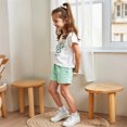 thumbnail image 4 of Ugoldhm Girls' Casual Homewear Outfits 3-8 Years Butterfly Print Cotton T-Shirt & Elastic Shorts Set, 4 of 8