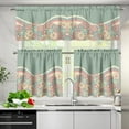 thumbnail image 5 of Sage Green Hippie Kitchen Curtains and Valances Set,3 Piece Small Window Valance Sets Treatment Drapes for Kitchen, Bedroom, Living & Dining Room by Achim Home Decoration, 5 of 6
