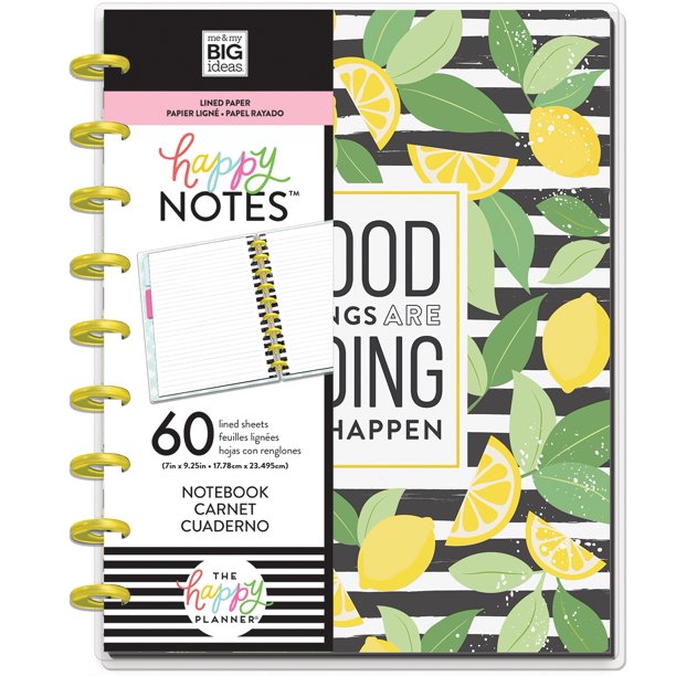 Happy Planner Medium Notebook W/60 SheetsGood Things, Lined Paper