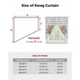 thumbnail image 6 of Pink Spring Floral Swag Valances for Windows, Flowers Gray Plaid Farmhouse Rod Pocket Sheer Valances for Large Windows, Swag Toppers Light Filtering for Kitchen Living Room 2 Panels 36''x63'', 6 of 6