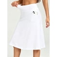 thumbnail image 5 of DENTOYOU Skirts for Women Knee Length Skort Zipper Pockets Women's High Waist Casual Athletic Golfs Tennis Skirt UV Protection White XXL, 5 of 7